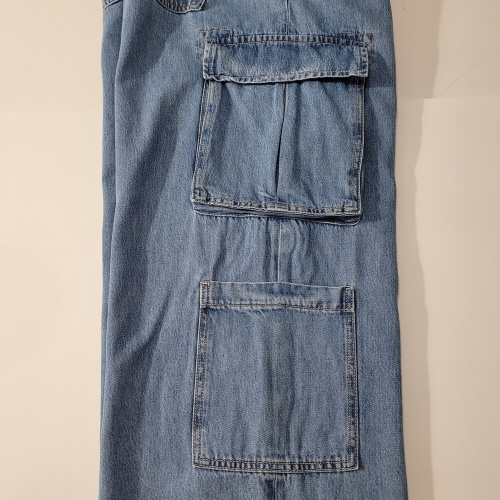 Old Navy Light Blue Drapey Denim Jeans 16 Petite - Picture 5 of 10